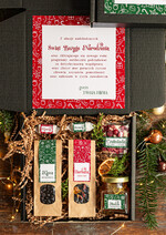 Prezenty oferta dla Firm kawa  herbata miód Prezenty świąteczne dla klientów biznesowych, elegancki prezent z miodem od firm z logo, prezent świąteczny dla pracowników1