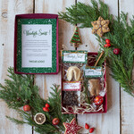 Prezenty oferta dla Firm kawa  herbata miód upominki na święta zestaw świąteczny dla firm welurowe pudełko z herbatą i kawą    1