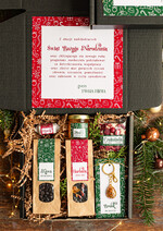 Prezenty oferta dla Firm kawa  herbata miód Prezenty świąteczne dla klientów biznesowych, elegancki prezent z miodem od firm z logo, prezent świąteczny dla pracowników1