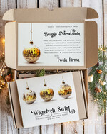 Prezenty oferta dla Firm kawa  herbata miód Prezenty na Boże Narodzenie dla klientów, bożonarodzeniowy prezent biznesowy dla firm herbata i miód, paczki na święta dla pracowników, upominek biznesowy box swiąteczny zestaw z logo 1