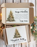 Prezenty oferta dla Firm kawa  herbata miód Prezenty na Boże Narodzenie dla klientów, bożonarodzeniowy prezent biznesowy dla firm herbata i miód, paczki na święta dla pracowników, upominek biznesowy box swiąteczny zestaw z logo 1