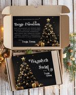 Prezenty oferta dla Firm kawa  herbata miód Prezenty na Boże Narodzenie dla klientów, bożonarodzeniowy prezent biznesowy dla firm z kawą i herbatą, paczki na święta dla pracowników, upominek biznesowy box swiąteczny zestaw z logo 1