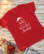 Prezenty oferta dla Firm zestawy skarpetki, koszulki z nadrukiem Pomysła na prezent świąteczna koszulka różne rozmiary, czerwona świąteczna koszulka, koszulka świąteczna z nadrukiem,  prezent na święta koszulka z nadrukiem 0