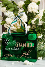 Dekoracje Sali weselnej/Dodatki do Zdjęć tabliczki z napisami  tabliczka z dowolnym napisem dekoracyjna tabliczka sali weselnej, tabliczka do powieszenia na sali weselnej, tabliczka z pleksy zielona0