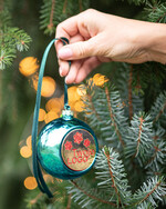 Prezenty oferta dla Firm drobne prezenty dla firm Prezent Biznesowy Na Święta z Logo Ekskluzywna Bombka z logo na choinkę z Logo Firmy , firmowa bombka choinkowa z logo turkusowa3