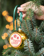 Prezenty oferta dla Firm drobne prezenty dla firm Prezent Biznesowy Na Święta z Logo Ekskluzywna Bombka z logo na choinkę z Logo  Bombka choinkowa firmowa z logo 2