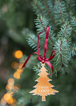 Prezenty oferta dla Firm drobne prezenty dla firm Prezent Biznesowy Na Święta z Logo Złota Bombka z logo na choinkę Złote Lustro Zawieszka z Logo Firmy  1