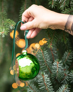 Prezenty oferta dla Firm drobne prezenty dla firm Prezent Biznesowy Na Święta z Logo Ekskluzywna Bombka z logo na choinkę z Logo Firmy , życzenia zapakowane w  drewniane pudełko 6