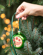 Prezenty oferta dla Firm drobne prezenty dla firm Prezent Biznesowy Na Święta z Logo Ekskluzywna Bombka z logo na choinkę z Logo Firmy , życzenia zapakowane w  drewniane pudełko 3