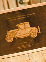 prezenty dla niego Puzzle, drewniane skrzynie, skarbonki wyjątkowy prezent na święta dla taty obrazek z autem    1