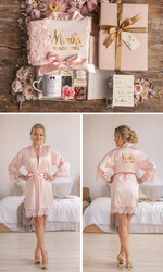 Prezenty dla świadków boxy prezentowy dla Świadkowej, prośba o świadkowanie  box prezentowy dla druhny satynowa podomka z koronką3