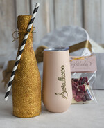 Prezenty dla świadków boxy prezentowy dla Świadkowej, prośba o świadkowanie  prośba o świadkowanie pomysł na prezent dla świadkowej brokatowy szampan, box prezentowy dla świadkowej kubek szampanówka, prezenty dla świadków4