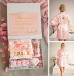 Prezenty dla świadków boxy prezentowy dla Świadkowej, prośba o świadkowanie  prośba o świadkowanie, box dla świadkowej ze szlafrokiem, białe pudełko z kosmetykami dla świadkowej, niezbędnik dla Świadkowej, box prezentowy dla świadkowej0