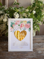 Prezenty dla Babci i Dziadka Prezenty dla Babci Ramka dla Babci o złotym sercu z życzeniami, Prezent na dzień Babci 0