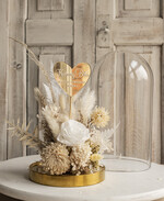 Prezenty dla Babci i Dziadka Prezenty dla Babci  flowerbox, pomysł na prezent prezent dla babci kwiaty w kopule kompozycja z kwiatów suszonych wieczne roze1