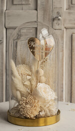 Prezenty dla Babci i Dziadka Prezenty dla Babci flowerbox, pomysł na prezent prezent dla babci kwiaty w kopule kompozycja z kwiatów suszonych wieczne roze,  prezent dla babci bukiet z suszonych kwiatów2