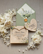 Prezenty dla Babci i Dziadka Prezenty dla Babci Drewniana Kartka z życzeniami na Dzień Babci Zielona Kartka Drewniane Serce Dla Babci0