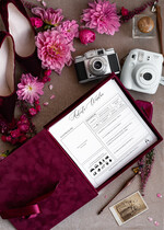 Ankiety weselne ankiety w pudełkach  Bordowa Ankieta Weselna Dla Gości Pamiątka Ze Ślubu, Bordowa Ankieta Weselna Zamknięta W Welurowym Pudełku, Pamiątka Ze Ślubu Ankiety Weselne5