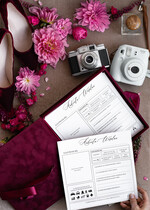 Ankiety weselne ankiety w pudełkach  Bordowa Ankieta Weselna Dla Gości Pamiątka Ze Ślubu, Bordowa Ankieta Weselna Zamknięta W Welurowym Pudełku, Pamiątka Ze Ślubu Ankiety Weselne4