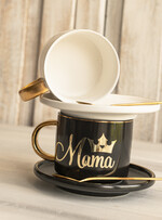 Prezenty dla Mamy zestawy w welurowych i ozdobnych pudełkach  Wyjątkowe prezenty dla Mamy, zastawy prezentowe z filiżanką dla mamy, box z okazji dnia mamy z filiżanką i herbatą, pomysł co dać mamie na dzień mamy 7