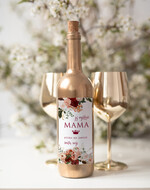 Prezenty dla Mamy zestawy w welurowych i ozdobnych pudełkach  pomysł na prezent dla Mamy na urodziny, Opakowanie i nalepka na wino - życzenia na dzien mamy 1