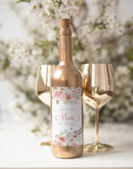 Prezenty dla Mamy zestawy w welurowych i ozdobnych pudełkach  pomysł na prezent dla Mamy na urodziny, Opakowanie i nalepka na wino - życzenia na dzien mamy 2