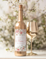 Prezenty dla Mamy zestawy w welurowych i ozdobnych pudełkach  pomysł na prezent dla Mamy na urodziny, Opakowanie i nalepka na wino - życzenia na dzien mamy 4