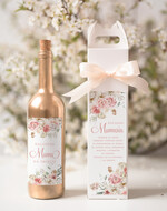 Prezenty dla Mamy zestawy w welurowych i ozdobnych pudełkach  pomysł na prezent dla Mamy na urodziny, Opakowanie i nalepka na wino - życzenia na dzien mamy 0