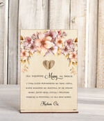 Prezenty dla Mamy kartki i magnesy na lodówkę z życzeniami  prezent z okazji Dnia Mamy, statuetka z życzeniami dla Mamy, drewniana kartka z życzeniami z podstawką 0