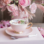 Prezenty dla Mamy Zestawy kosmetyczne  pomysł na prezent z okazji dnia mamy zestaw kosmetyków w zestawie z różową filiżanką ze spodkiem i łyżeczką 9