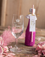 Prezenty dla Mamy Zestawy kosmetyczne  grawerowany kieliszek prezent urodzinowy dla Mamy ozdobna brokatowa butelka z bąbelkami     2