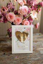 Prezenty dla Mamy ramki, puzzle, ramki na zdjęcia  Prezent na dzien mamy  ramka ze złotym sercem dedykacja idealny podarunek na dzien mamy0