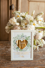 Prezenty dla Mamy ramki, puzzle, ramki na zdjęcia  wyjątkowy prezent z okazji dnia matki, ramka z życzeniami z okazji dnia Mamy, biała ramka ze złotym serduszkiem0