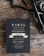 Prezenty dla świadków boxy prezentowe dla Świadka   Pomysł na Prezent czy zostaniesz moim świadkiem Spinki do Mankietów Pytanie do Świadka Oryginalna Flaszka,  pytanie o świadkowanie 3