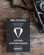 Prezenty dla świadków boxy prezentowe dla Świadka   czy zostaniesz moim świadkiem ? Pytanie do Świadka Piersiówka z kieliszkami Personalizowana , Pomysł na pytanie o świadkowanie 2