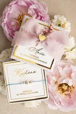 Prezenty dla świadków bransoletki i biżuteria dla świadkowej  Podziękowanie prezent dla świadkowej bransoletka z perłą- Bransoletka szczęścia w ozdobnym pudełeczku0