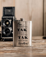 Prezenty dla świadków  gadżety dla świadka  Piersiówka Pomysł na Prezent czy zostaniesz moim świadkiem ? Pytanie do Świadka Piersiówka, Pomysł na pytanie o świadkowanie 0