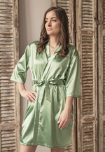 Prezenty dla świadków szlafrok dla świadkowej pomysł na pytanie czy zostaniesz moją świadkową szlafrok, satynowy szlafrok dla świadkowej, szlafrok na sesję zdjęciową, mietowy satynowy szlafrok14