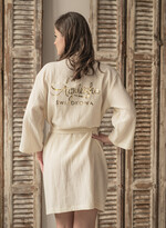 Prezenty dla świadków szlafrok dla świadkowej przewiewny oddychający 100% bawełny szlafrok pomysł na pytanie czy zostaniesz moją świadkową szlafrok, szlafrok z muślinu z napisami, szlafrok muslinowy dla świadkowej i druhny3