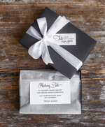 Zaproszenia dla Rodziców  Tato czy poprowadzisz mnie do ołtarza  Tato czy poprowadzisz mnie do ołtarza - Zaproszenie Ślubne dla Rodziców - Granatowy  Krawat dla Taty z dedykacją4