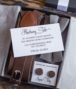 Zaproszenia dla Rodziców  Tato czy poprowadzisz mnie do ołtarza   Prośba Tato czy poprowadzisz mnie do ołtarza zestaw dla taty szelki mucha i spinki do mankietów 2