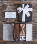 Zaproszenia dla Rodziców  Tato czy poprowadzisz mnie do ołtarza   elegancki zestaw szelki, mucha i spinki do mankietu, Tato czy poprowadzisz mnie do ołtarza ?0