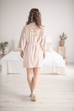 Szlafroki Ślubne z Napisami Szlafrok dla Świadkowej / Druhny / Mamy  Welurowy Szlafrok dla Świadkowej - Prezent podziękowanie za świadkowanie, szlafrok z napisem świadkowa, szlafrok na sesję zdjęciową 1