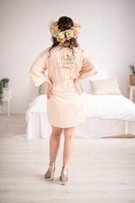 Szlafroki Ślubne z Napisami Szlafrok dla Świadkowej / Druhny / Mamy Czy zostaniesz moją świadkową szlafrok. Prezent dla Świadkowej Satynowy Szlafrok  z Napisem Najlepsza Świadkowa Prośba o świadkowanie 1