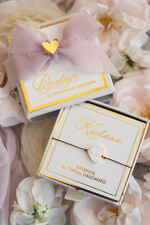 wieczór Panieński podziękowania za wieczór panieński podziękowanie za wieczór panieński- bransoletka z serduszkiem z masy perłowej Bransoletki dla Twojego Team Bride0