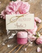 wieczór Panieński podziękowania za wieczór panieński prezenty na wieczór panieński, podziękowania za wieczór panieński balsam do ust -róża Prezenciki dla dziewczyn na Panieński1