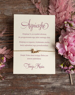 Prezenty dla świadków podziękowania dla świadkowej Podziękowanie  dla Świadkowej Kartka w pudełeczku Bransoletka love w pudełeczku 3