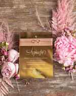 Prezenty dla świadków podziękowania dla świadkowej Podziękowanie  dla Świadkowej Złota Kartka w pudełeczku Bransoletka nieskończoność w pudełeczku 3