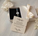 Prezenty dla świadków podziękowania dla świadkowej Elegancki prezent dla Świadkowej, bransoletka z niezapominajką, wyjątkowy prezent na podziękowanie za świadkowanie, prezent dla świadkowej po ślubie3