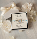 Prezenty dla świadków podziękowania dla świadkowej Elegancki prezent dla Świadkowej, bransoletka z niezapominajką, wyjątkowy prezent na podziękowanie za świadkowanie, prezent dla świadkowej po ślubie1